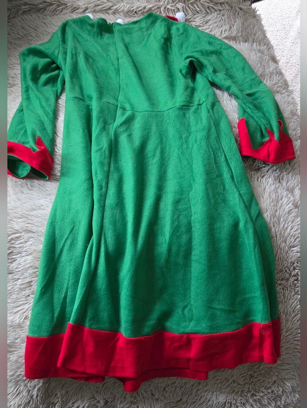 Holiday Elf Costume Dress Set for Women in Green and Red #1353 - Picture 4 of 11